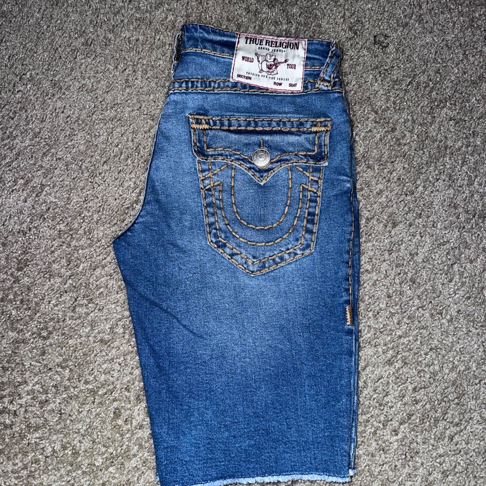 True Religion Men's Blue Shorta